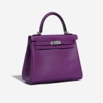 Hermès Kelly 25 Swift Anemone Violet Side Front | Sell your designer bag on Saclab.com