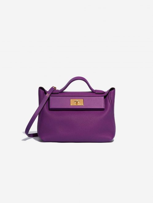 Pre-owned Hermès bag 24/24 29 Taurillon Maurice / Swift Anemone Violet Front | Sell your designer bag on Saclab.com