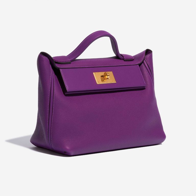 Pre-owned Hermès Tasche 24/24 29 Taurillon Maurice / Swift Anemone Violet Side Front | Verkaufen Sie Ihre Designer-Tasche auf Saclab.com