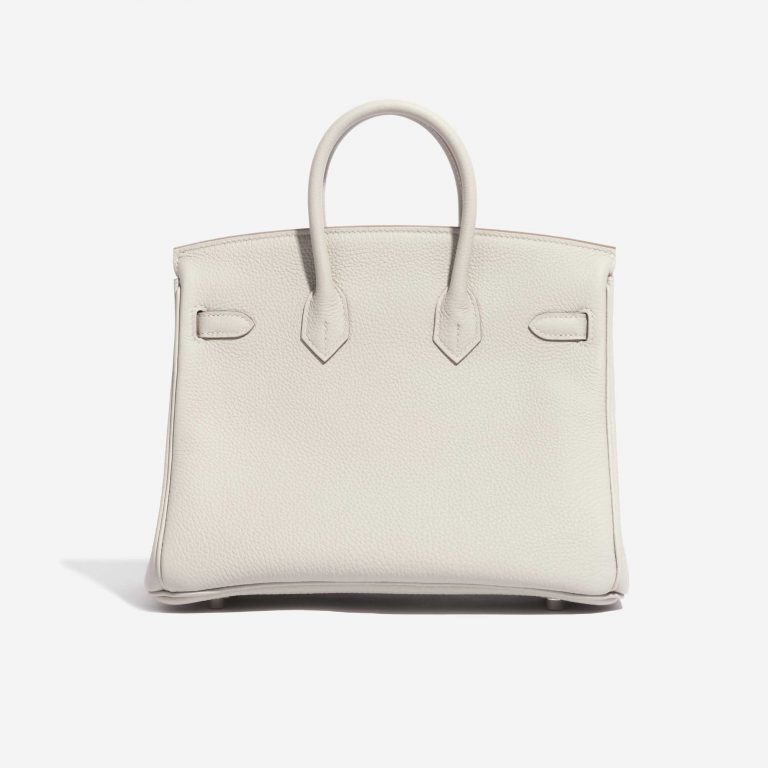 Pre-owned Hermès bag Hermes Birkin 25 Togo Gris Perle White Back | Sell your designer bag on Saclab.com