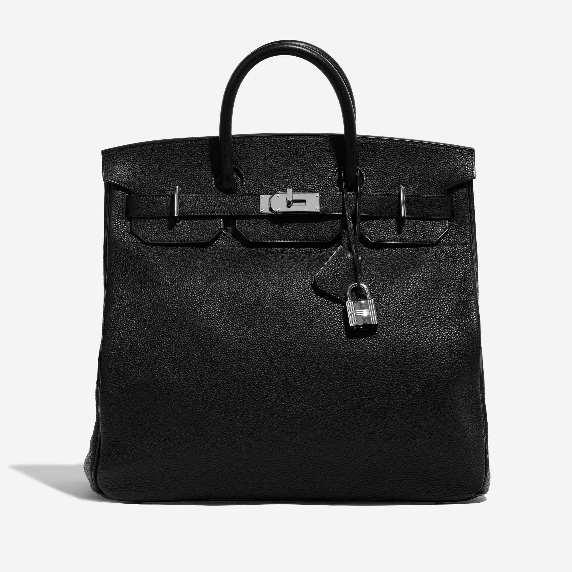 Hermes Haut A Courroies 40 Cargo Bag AA Ecru-Noir/Noir For Sale at
