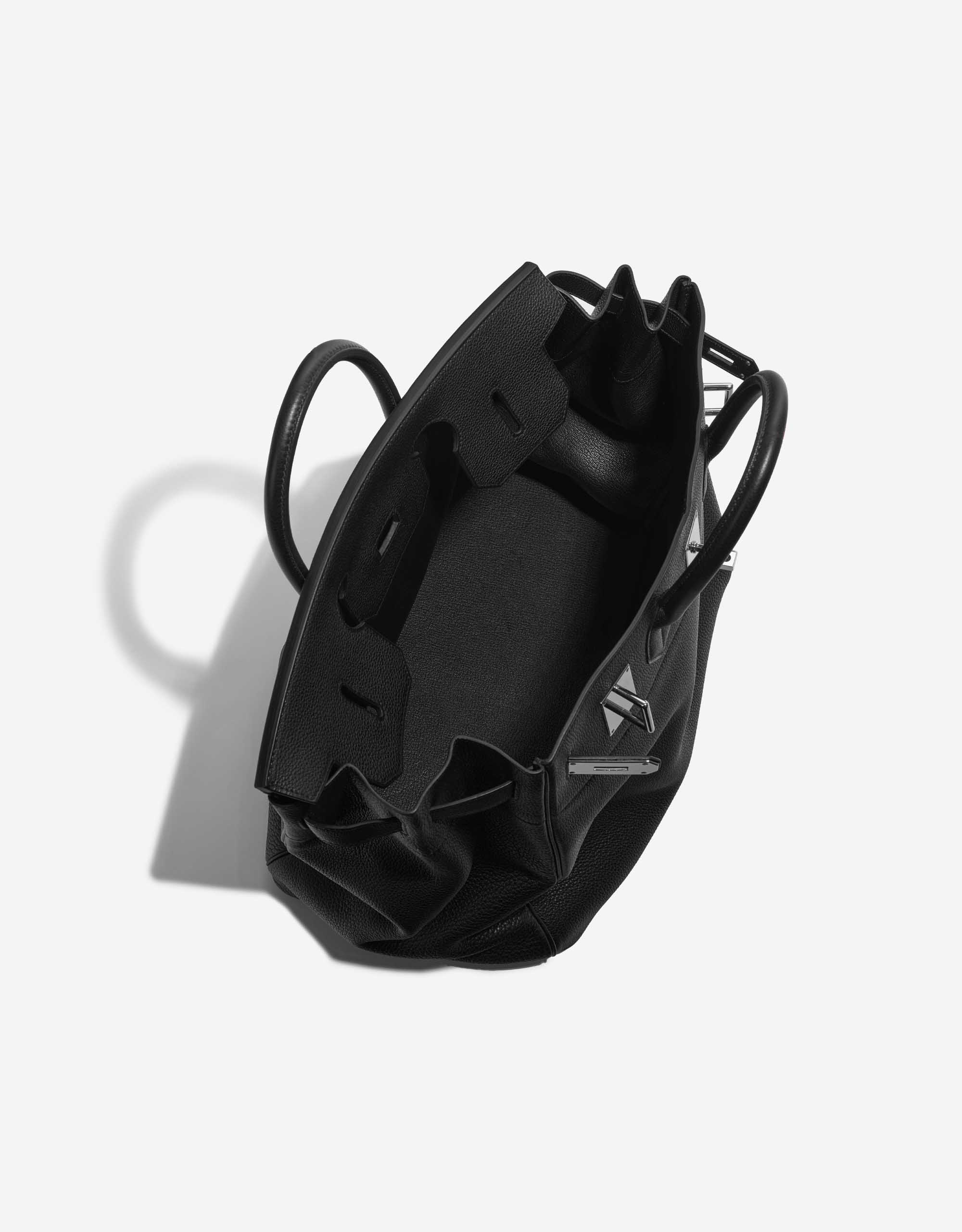 Hermes HAC 40 cm HAUT A COURROIES Bag □K Black Fjord Leather