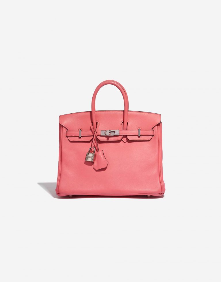 Pre-owned Hermès bag Birkin 25 Swift Rose Azalée Rose Front | Sell your designer bag on Saclab.com