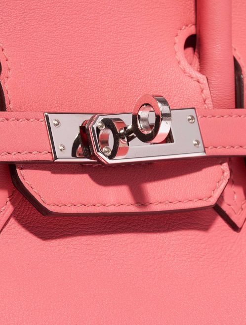 Pre-owned Hermès bag Birkin 25 Swift Rose Azalée Rose Closing System | Sell your designer bag on Saclab.com