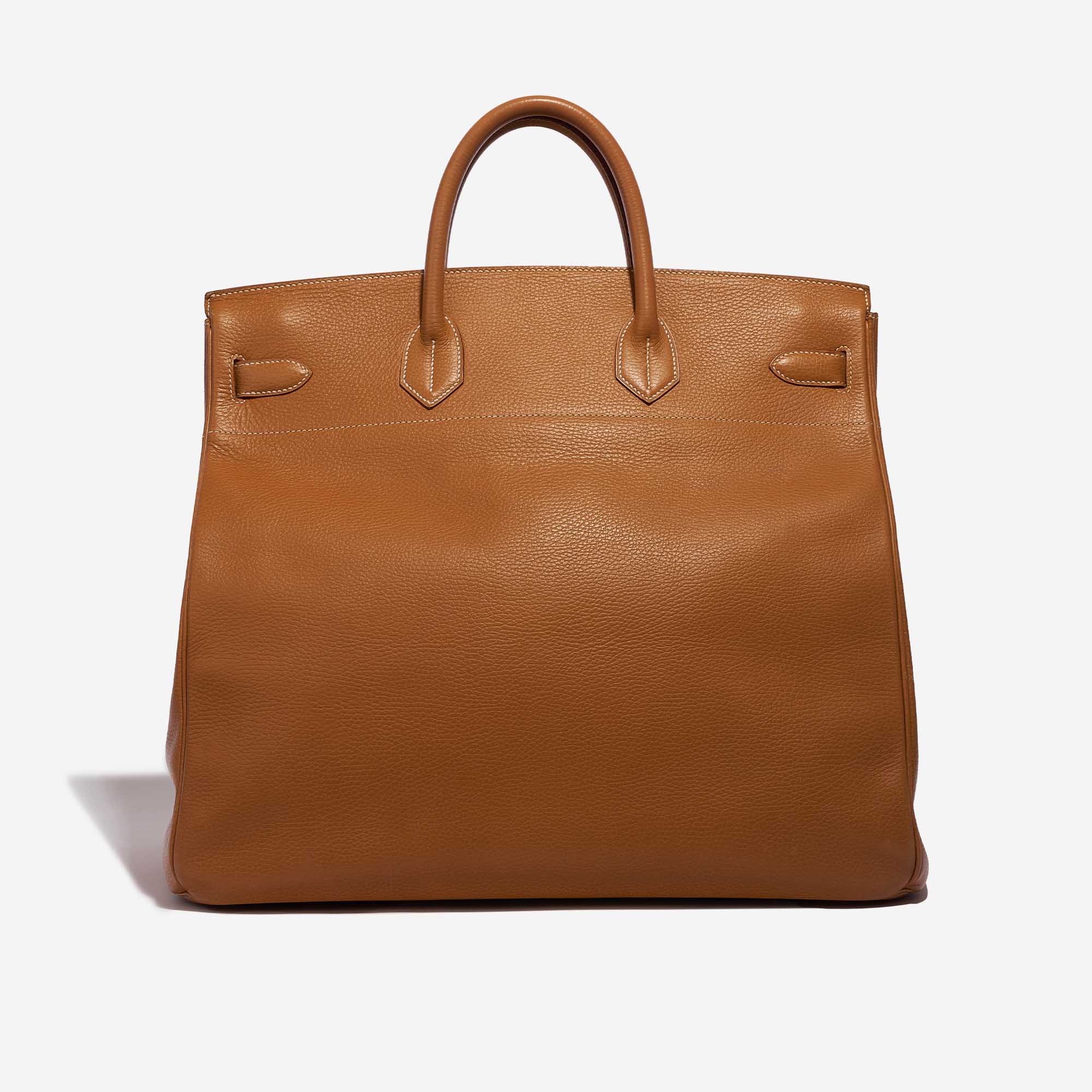 Pre-owned Hermès bag Haut à Courroies 45 Vache Ardennes Gold Brown Back | Sell your designer bag on Saclab.com
