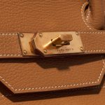 Hermès Haut à Courroies 45 Vache Ardennes Gold Brown Closing System | Sell your designer bag on Saclab.com