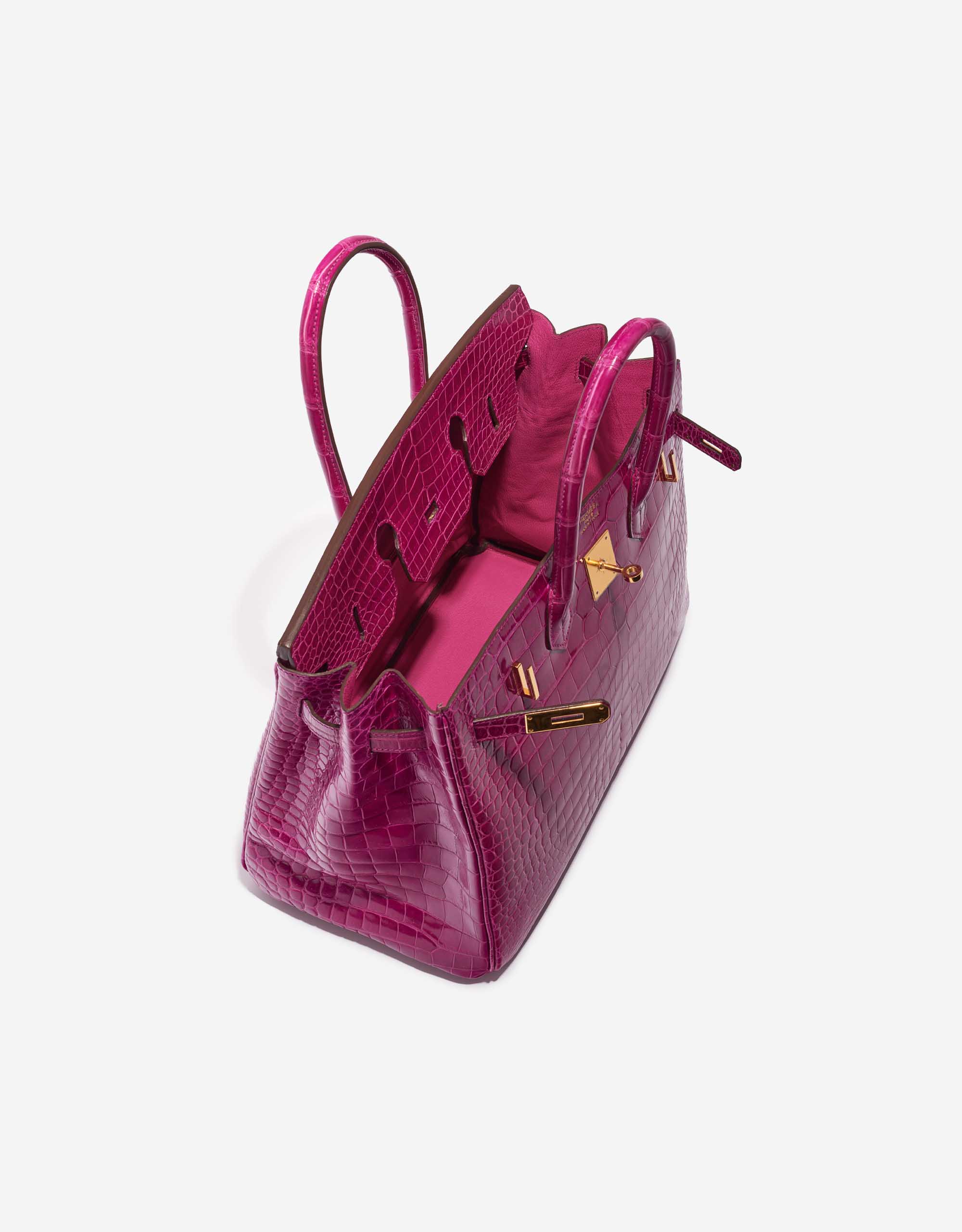Pre-owned Hermès Tasche Birkin 35 Porosus Crocodile Rose Scheherazade Pink Inside | Verkaufen Sie Ihre Designer-Tasche auf Saclab.com