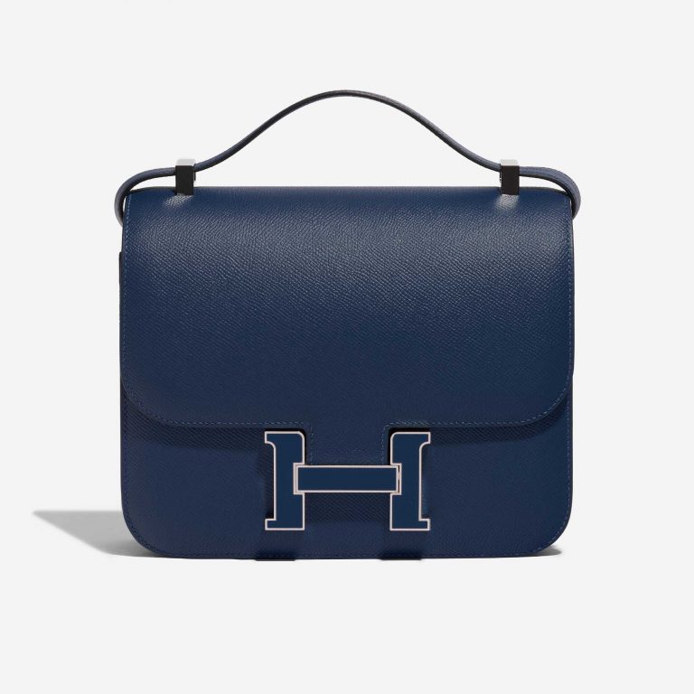 Pre-owned Hermès bag Constance 24 Epsom Deep Blue Blue Front | Sell your designer bag on Saclab.com