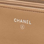 Pre-owned Chanel bag WOC Lamb Beige Beige Logo | Sell your designer bag on Saclab.com