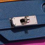 Pre-owned Hermès bag Birkin 35 Sunset Rainbow Epsom Apricot / Blue Agate / Magnolia / Rouge Casaque Multicolour Closing System | Sell your designer bag on Saclab.com