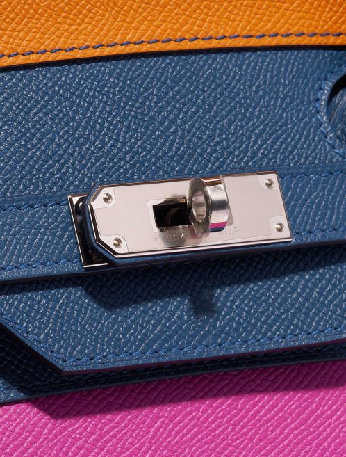 Pre-owned Hermès bag Birkin 35 Sunset Rainbow Epsom Apricot / Blue Agate / Magnolia / Rouge Casaque Blue, Dark blue, Multicolour, Orange, Pink, Red Closing System | Sell your designer bag on Saclab.com