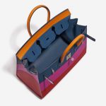 Hermès Birkin 35 Sunset Rainbow Epsom Apricot / Blue Agate / Magnolia / Rouge Casaque Blue, Dark blue, Multicolour, Orange, Pink, Red Inside | Sell your designer bag on Saclab.com