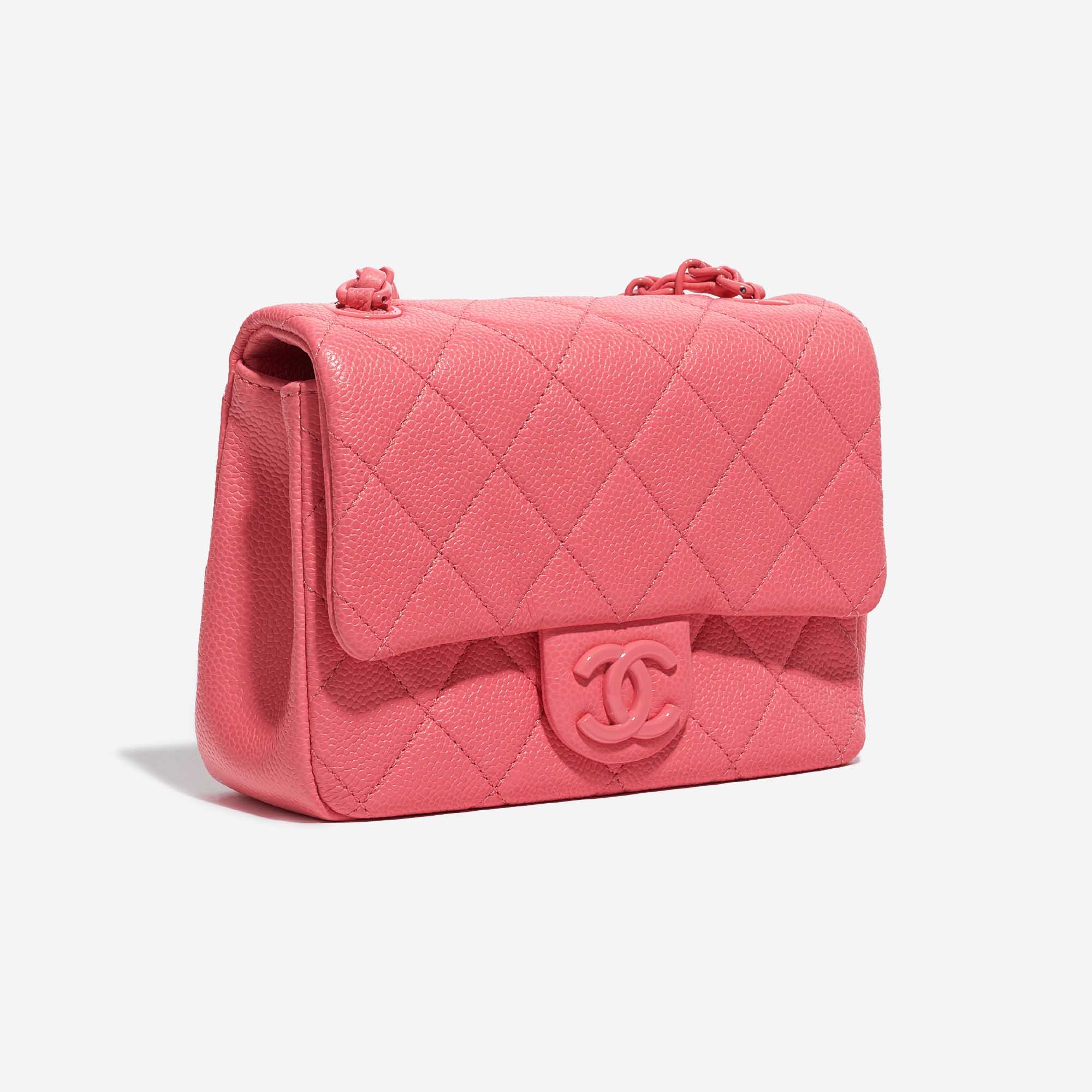 Pre-owned Chanel bag Timeless Mini Square Incognito Pink Pink Side Front | Sell your designer bag on Saclab.com