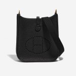 Hermès Evelyne 16 Clemence Black Black Front | Sell your designer bag on Saclab.com