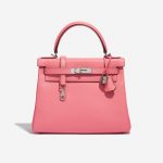 Hermès Kelly 28 Verso Evercolor Rose D’Été / Terre Battue Pink, Rose Front | Sell your designer bag on Saclab.com
