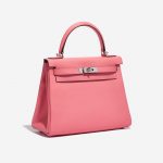 Pre-owned Hermès bag Kelly 28 Verso Evercolor Rose D’Été / Terre Battue Pink, Rose Side Front | Sell your designer bag on Saclab.com