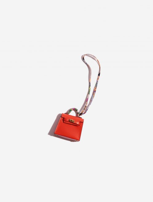 Pre-owned Hermès bag Kelly Micro Tadelakt / Silk Capucine / Vieux Rose Red Front | Sell your designer bag on Saclab.com