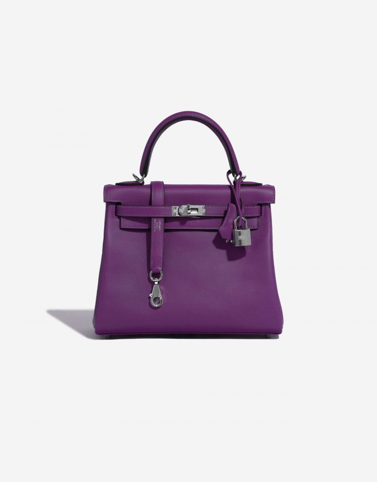 Sac Hermès d'occasion Kelly 25 Swift Anémone Violet Front | Vendez votre sac de créateur sur Saclab.com
