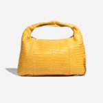 Bottega Veneta Hobo / Jodie Medium Matte Soft Crocodile Mirabelle Yellow Back | Sell your designer bag on Saclab.com
