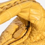 Bottega Veneta Hobo / Jodie Medium Matte Soft Crocodile Mirabelle Yellow Closing System | Sell your designer bag on Saclab.com