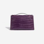 Pre-owned Hermès bag Kelly Pochette Alligator Amethyst Violet Back | Sell your designer bag on Saclab.com