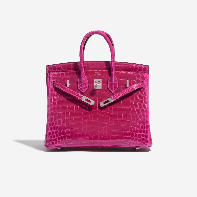 Hermes Birkin 25 Niloticus Crocodile Rose Pourpre SACLAB