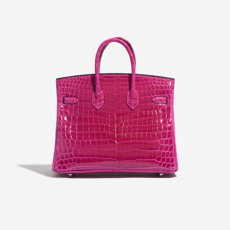 Pre-owned Hermès bag Birkin 25 Niloticus Crocodile Rose Pourpre Pink Back | Sell your designer bag on Saclab.com