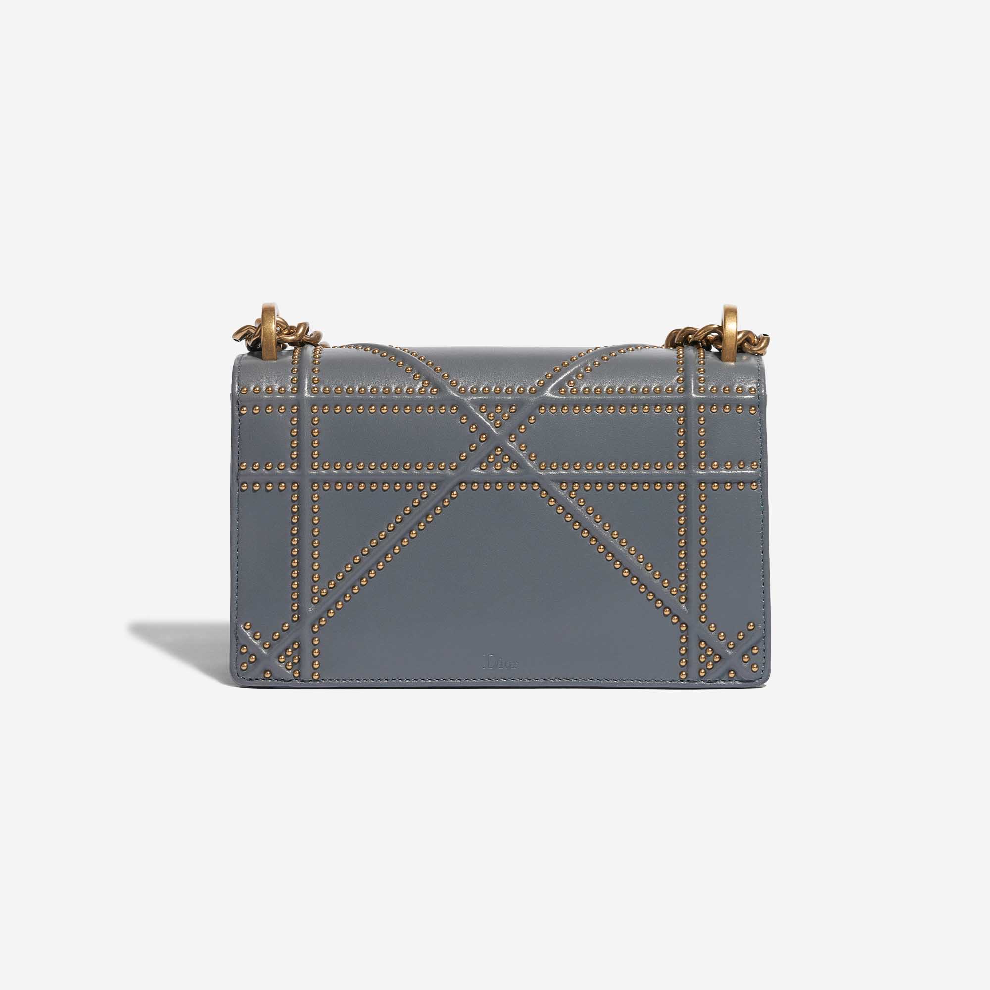 Pre-owned Dior bag Diorama Medium Calf Gray Grey Closing System | Sell your designer bag on Saclab.com