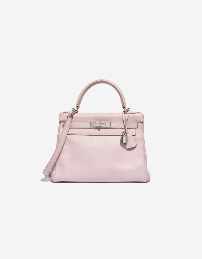 Pre-owned Hermès Tasche Kelly 28 Swift Rose Dragee Rose Front | Verkaufen Sie Ihre Designer-Tasche auf Saclab.com
