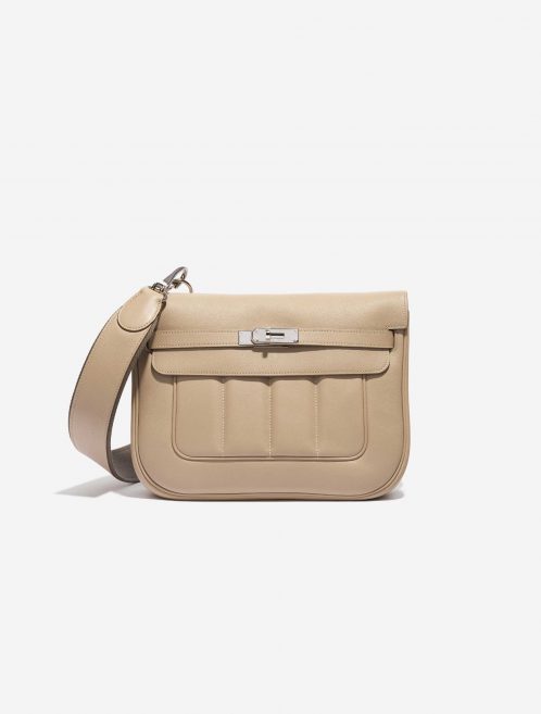Pre-owned Hermès bag Berline 28 Swift Trench Beige Front | Sell your designer bag on Saclab.com