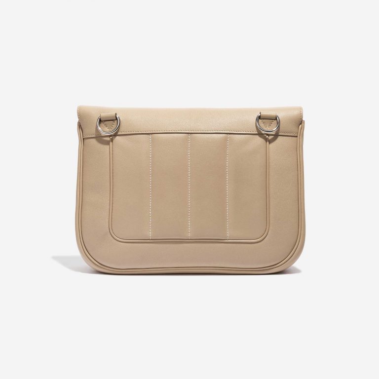 Pre-owned Hermès bag Berline 28 Swift Trench Beige Back | Sell your designer bag on Saclab.com