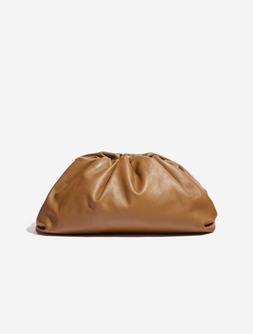 Pre-owned Bottega Veneta bag Pouch Calf Teak Brown Front | Sell your designer bag on Saclab.com