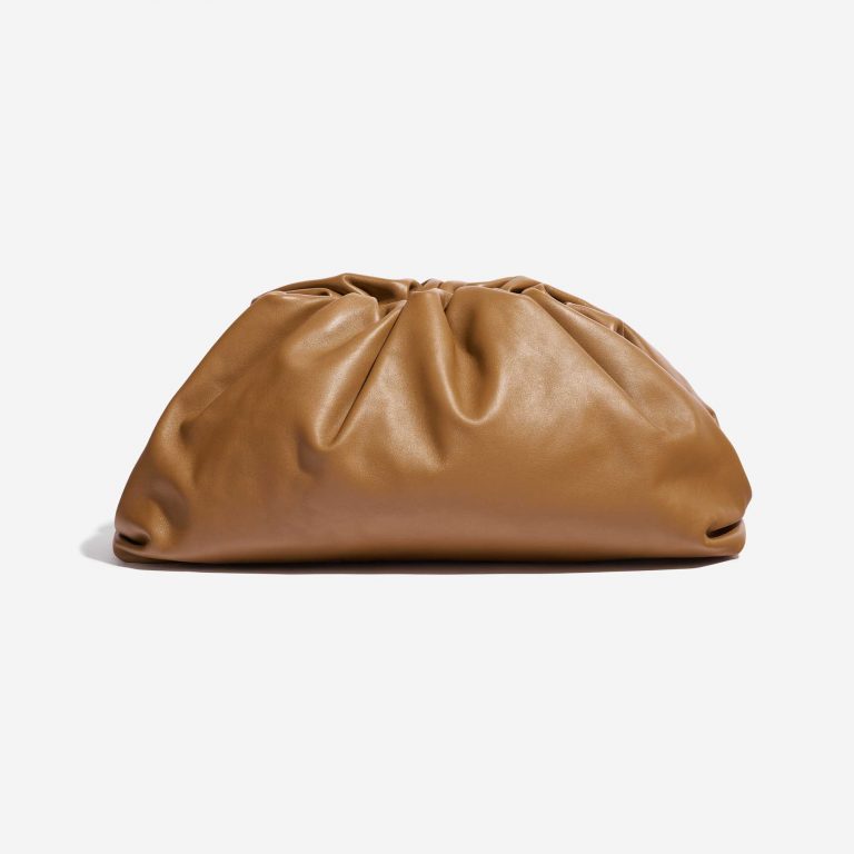 Pre-owned Bottega Veneta bag Pouch Calf Teak Brown Front | Sell your designer bag on Saclab.com