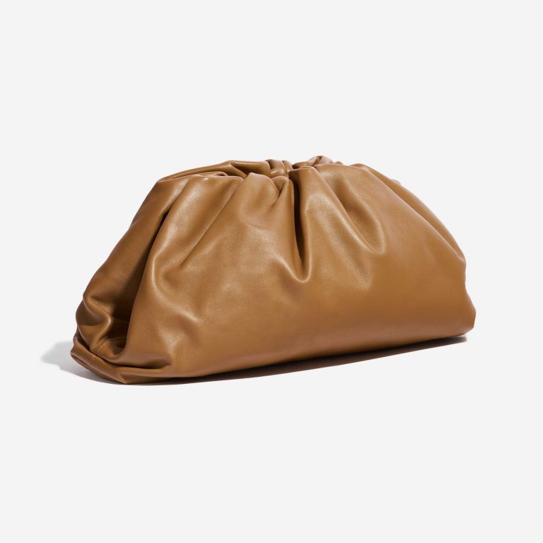 Pre-owned Bottega Veneta bag Pouch Calf Teak Brown Side Front | Sell your designer bag on Saclab.com