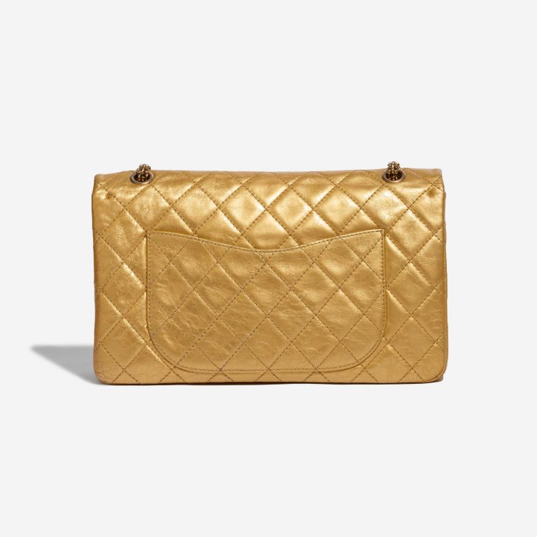 Pre-owned Chanel bag 2.55 Reissue 227 Lamb Gold Gold Back | Sell your designer bag on Saclab.com