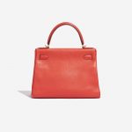 Pre-owned Hermès bag Kelly 28 Clemence Bougainvillier Red, Rose Back | Sell your designer bag on Saclab.com