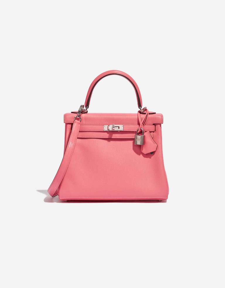 Pre-owned Hermès bag Kelly 25 Swift Rose d’Été Rose Front | Sell your designer bag on Saclab.com