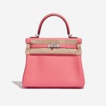 Pre-owned Hermès bag Kelly 25 Swift Rose d’Été Rose Front Velt | Sell your designer bag on Saclab.com