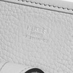 Pre-owned Hermès bag Evelyne 29 Taurillon Clemence Pale Blue Blue Logo | Sell your designer bag on Saclab.com