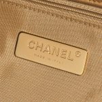 Chanel 19 Flap Bag Maxi Lamb Gold Gold Logo | Sell your designer bag on Saclab.com