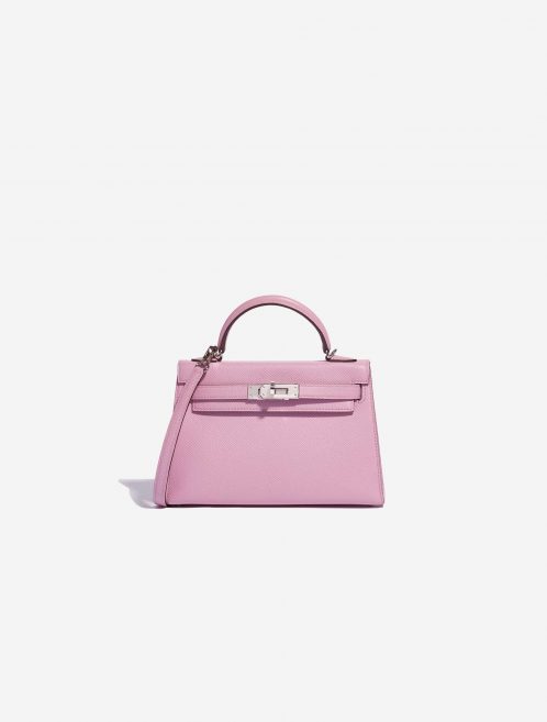 Pre-owned Hermès bag Kelly Mini Epsom Mauve Sylvestre Pink Front | Sell your designer bag on Saclab.com