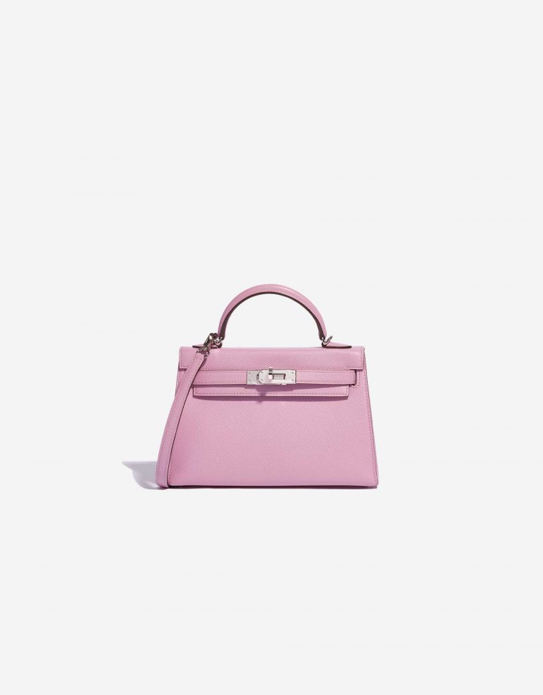 Pre-owned Hermès Tasche Kelly Mini Epsom Mauve Sylvestre Pink Front | Verkaufen Sie Ihre Designer-Tasche auf Saclab.com