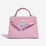Pre-owned Hermès bag Kelly Mini Epsom Mauve Sylvestre Pink Front Open | Sell your designer bag on Saclab.com