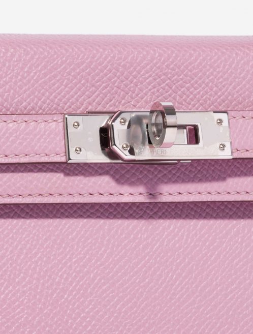 Pre-owned Hermès bag Kelly Mini Epsom Mauve Sylvestre Pink Closing System | Sell your designer bag on Saclab.com