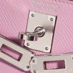Pre-owned Hermès bag Kelly Mini Epsom Mauve Sylvestre Pink Logo | Sell your designer bag on Saclab.com