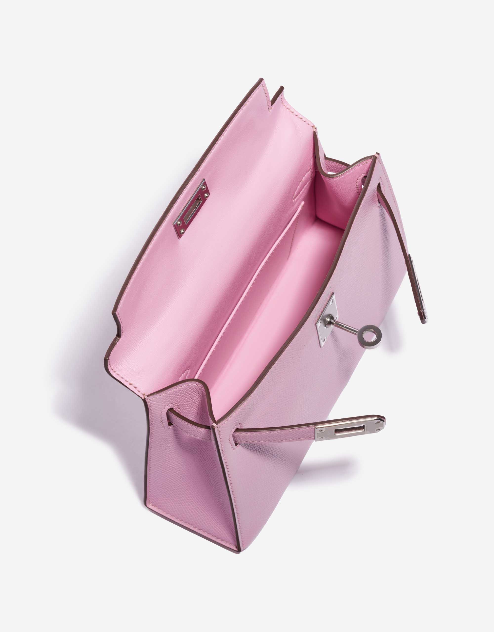Pre-owned Hermès Tasche Kelly Mini Epsom Mauve Sylvestre Pink Inside | Verkaufen Sie Ihre Designer-Tasche auf Saclab.com