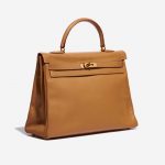 Hermès Kelly 35 Epsom Gold Brown Side Front | Sell your designer bag on Saclab.com