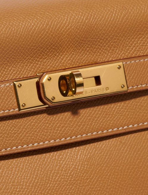Gebrauchte Hermès Tasche Kelly 35 Epsom Gold Braun Verschluss-System | Verkaufen Sie Ihre Designer-Tasche auf Saclab.com