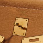 Pre-owned Hermès bag Kelly 35 Epsom Gold Brown Logo | Sell your designer bag on Saclab.com