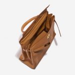 Pre-owned Hermès bag Kelly 35 Epsom Gold Brown Inside | Sell your designer bag on Saclab.com